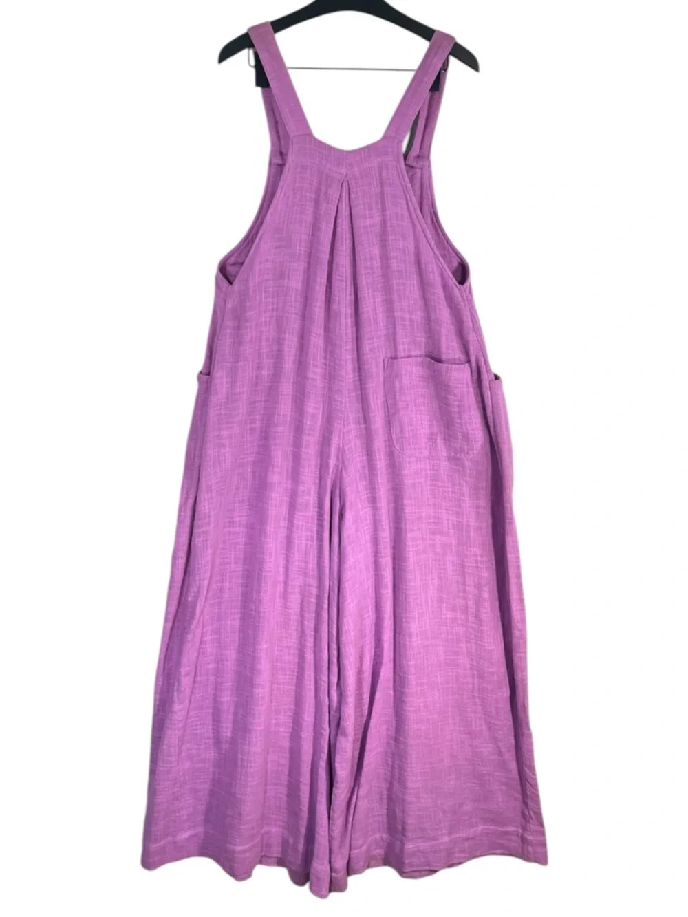 Free People Sun-Drenched Wide Leg Overalls size Large in Lavender
